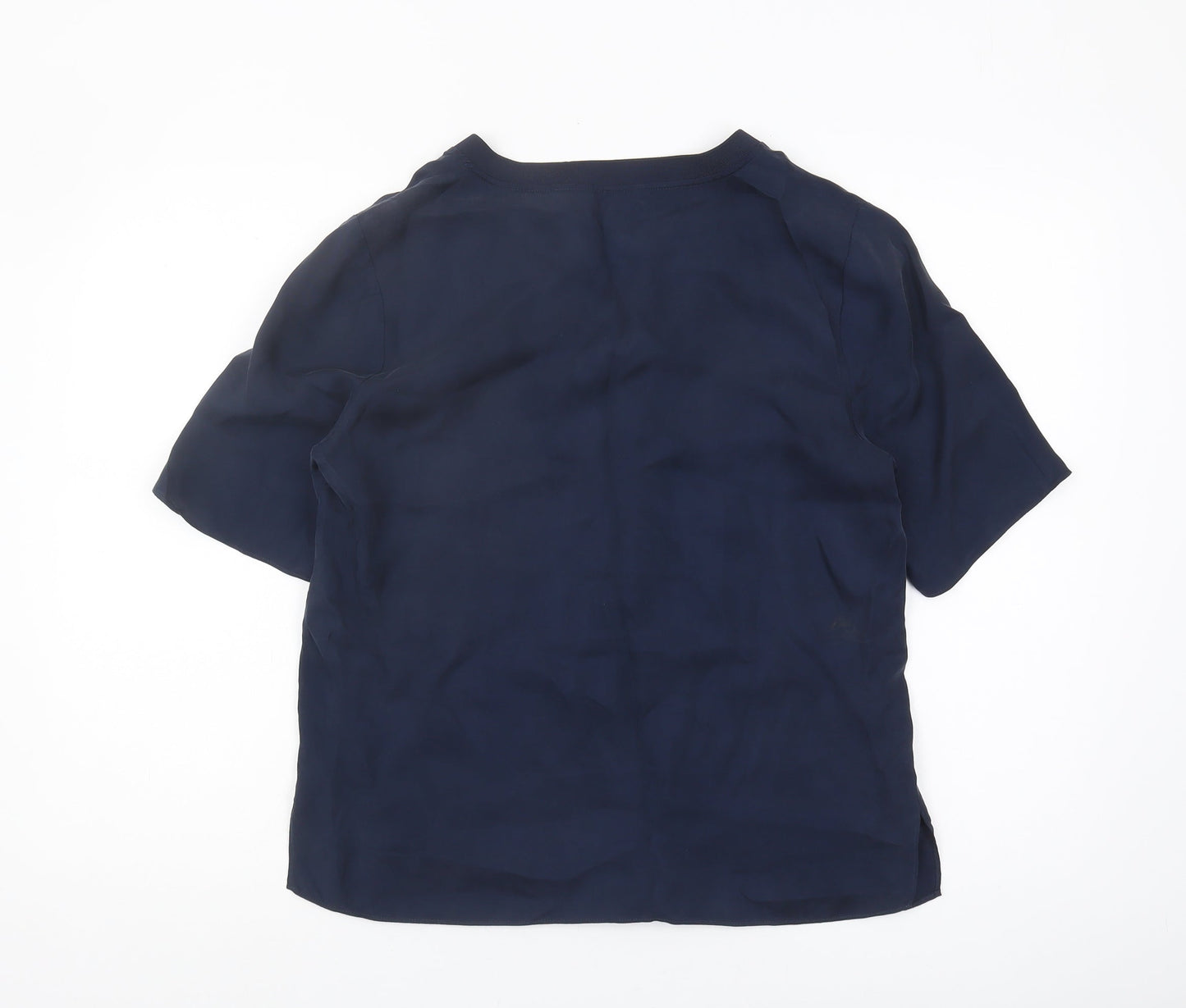 Womens UK Size 10 Marks and Spencer Blue Basic Blouse