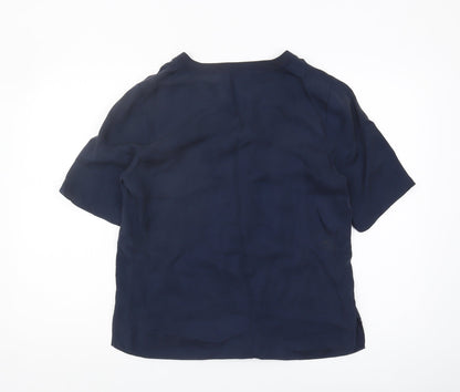 Womens UK Size 10 Marks and Spencer Blue Basic Blouse