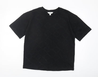 Womens UK Size 10 Marks and Spencer Black  T-Shirt
