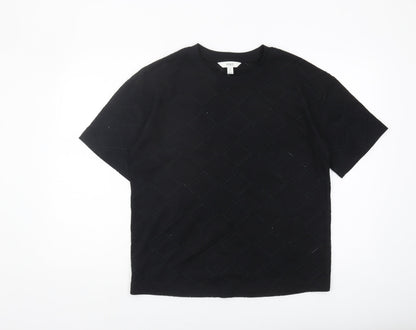 Womens UK Size 10 Marks and Spencer Black Basic T-Shirt
