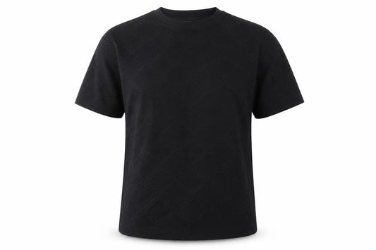Front view of Marks & Spencer Black Geometric T-Shirt, size 10