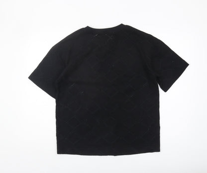 Womens UK Size 10 Marks and Spencer Black Basic T-Shirt