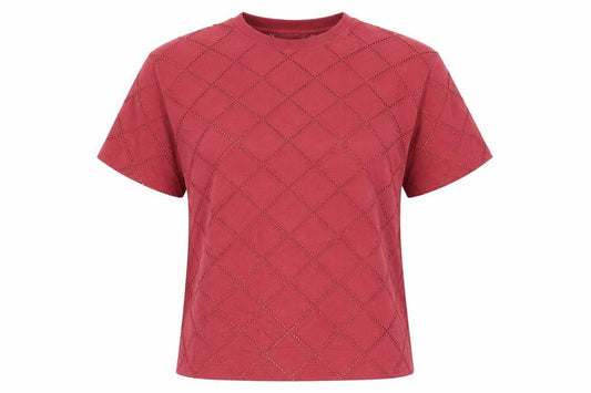 Womens UK Size 10 Marks and Spencer Red Basic T-Shirt