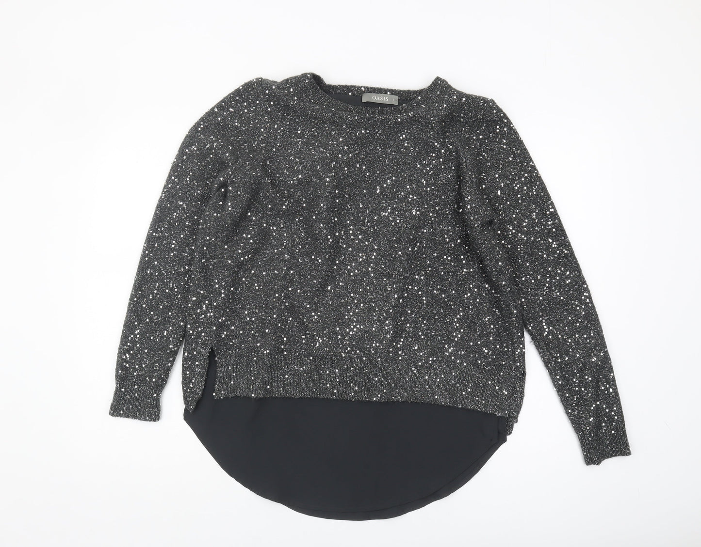 Womens UK Size S Oasis Black Pullover Jumper