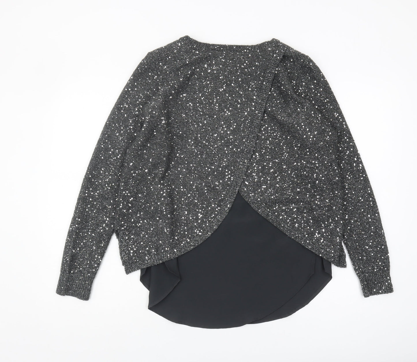 Womens UK Size S Oasis Black Pullover Jumper