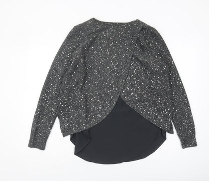 Womens UK Size S Oasis Black Pullover Jumper