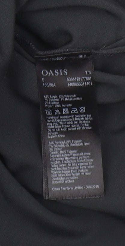 Womens UK Size S Oasis Black Pullover Jumper