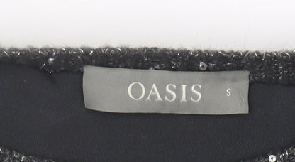 Womens UK Size S Oasis Black Pullover Jumper