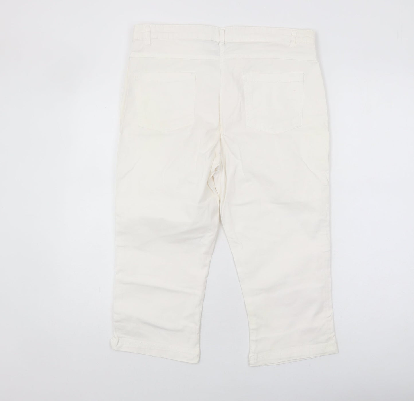 Womens UK Size 14 Intuition Regular Fit Chino White Trousers