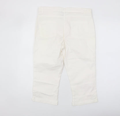 Womens UK Size 14 Intuition Regular Fit Chino White Trousers