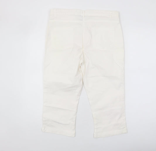 Womens UK Size 14 Intuition Regular Fit Chino White Trousers
