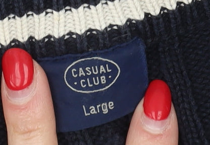 Casual Club Men's Blue Pullover Jumper Size L
