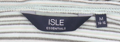 Womens UK Size M ISLE ESSENTIALS Grey  T-Shirt