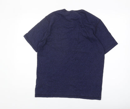Marks and Spencer Blue Graphic Print T-Shirt, Men's Medium