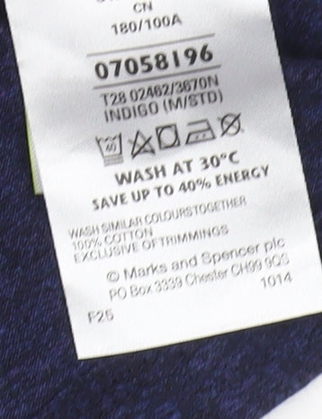 Marks and Spencer Blue Graphic Print T-Shirt, Men's Medium