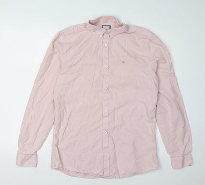 River Island Men's Pink Button-Up Shirt, Medium