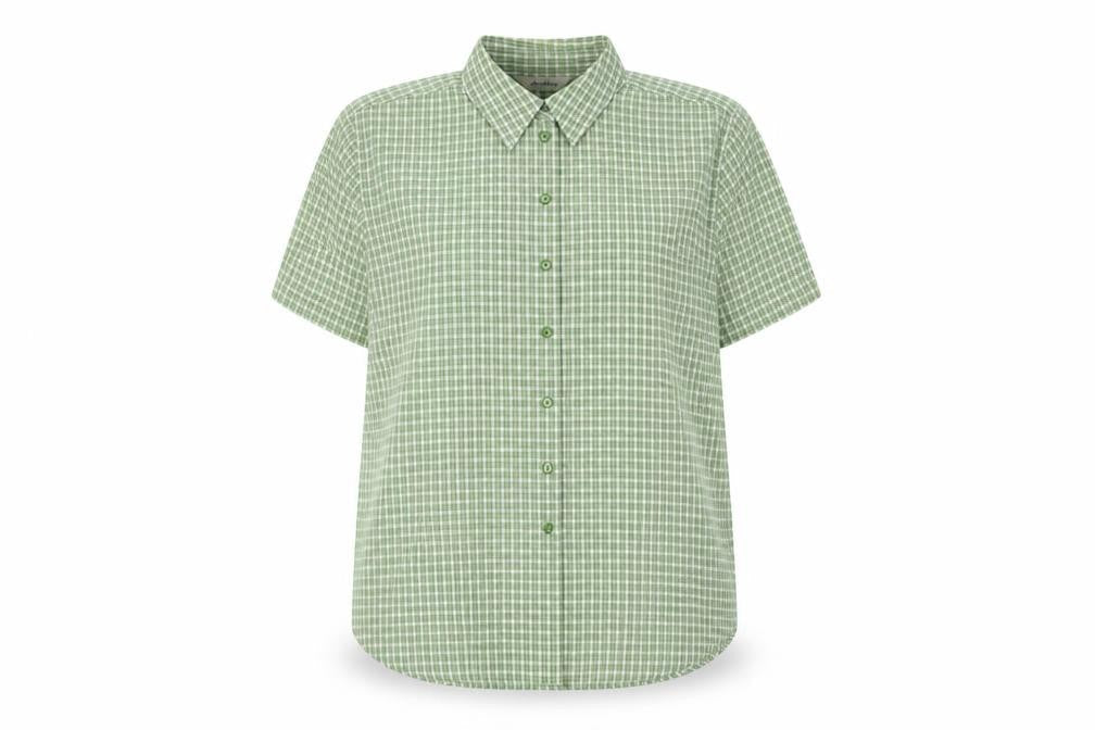 Womens UK Size 18 Joie de Vivre Green Basic Button-Up
