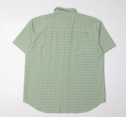 Womens UK Size 18 Joie de Vivre Green Basic Button-Up