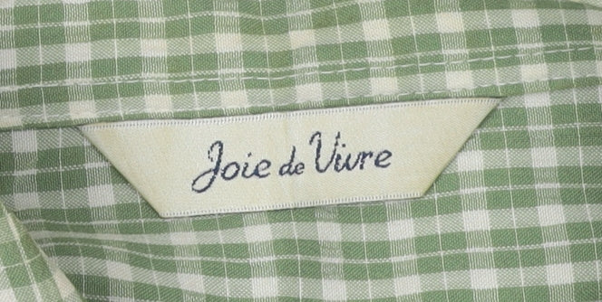 Womens UK Size 18 Joie de Vivre Green Basic Button-Up