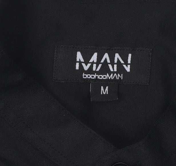 boohooMAN Men's Black Long Sleeve Shirt - Medium