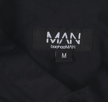 boohooMAN Men's Black Long Sleeve Shirt - Medium