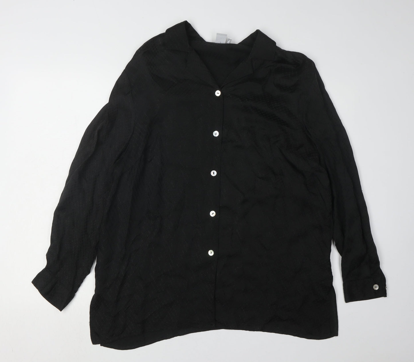 Sophie Bovert Women's Black Button-Up Shirt Size 20