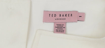 Ted Baker Women's Ivory Flutter Sleeve Shift Dress