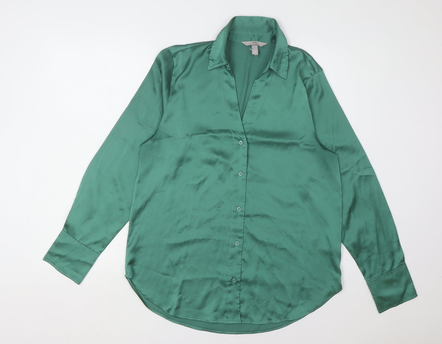 Unisex Adults UK Size S H&M Green  Button-Up