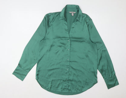 Unisex Adults UK Size S H&M Green  Button-Up