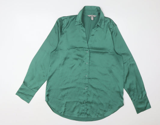 Unisex Adults UK Size S H&M Green  Button-Up