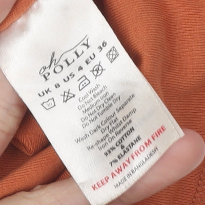 Womens UK Size 8 Oh Polly Orange  Cropped