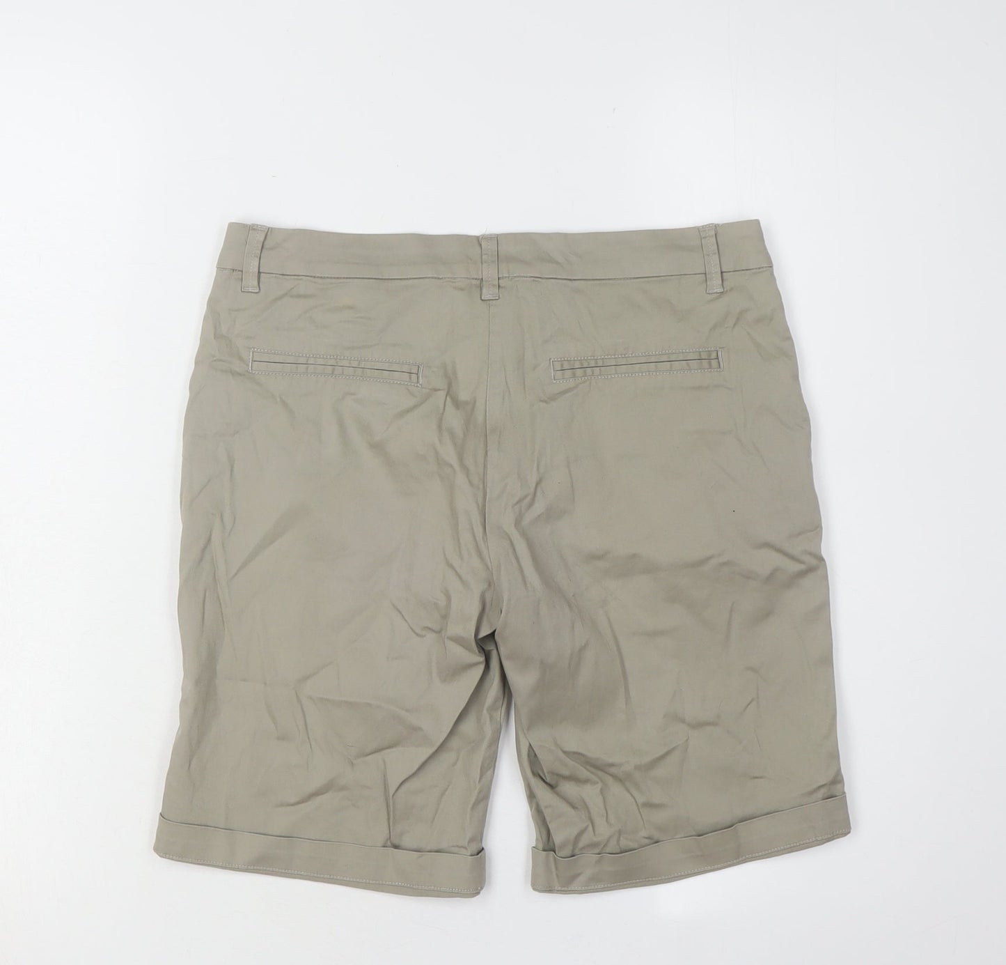GATrendz Women's Beige Chino Shorts M Casual