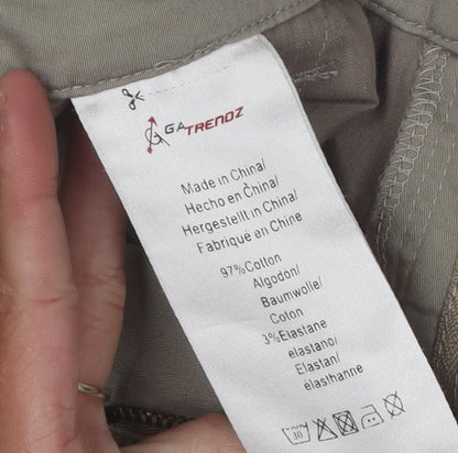 GATrendz Women's Beige Chino Shorts M Casual
