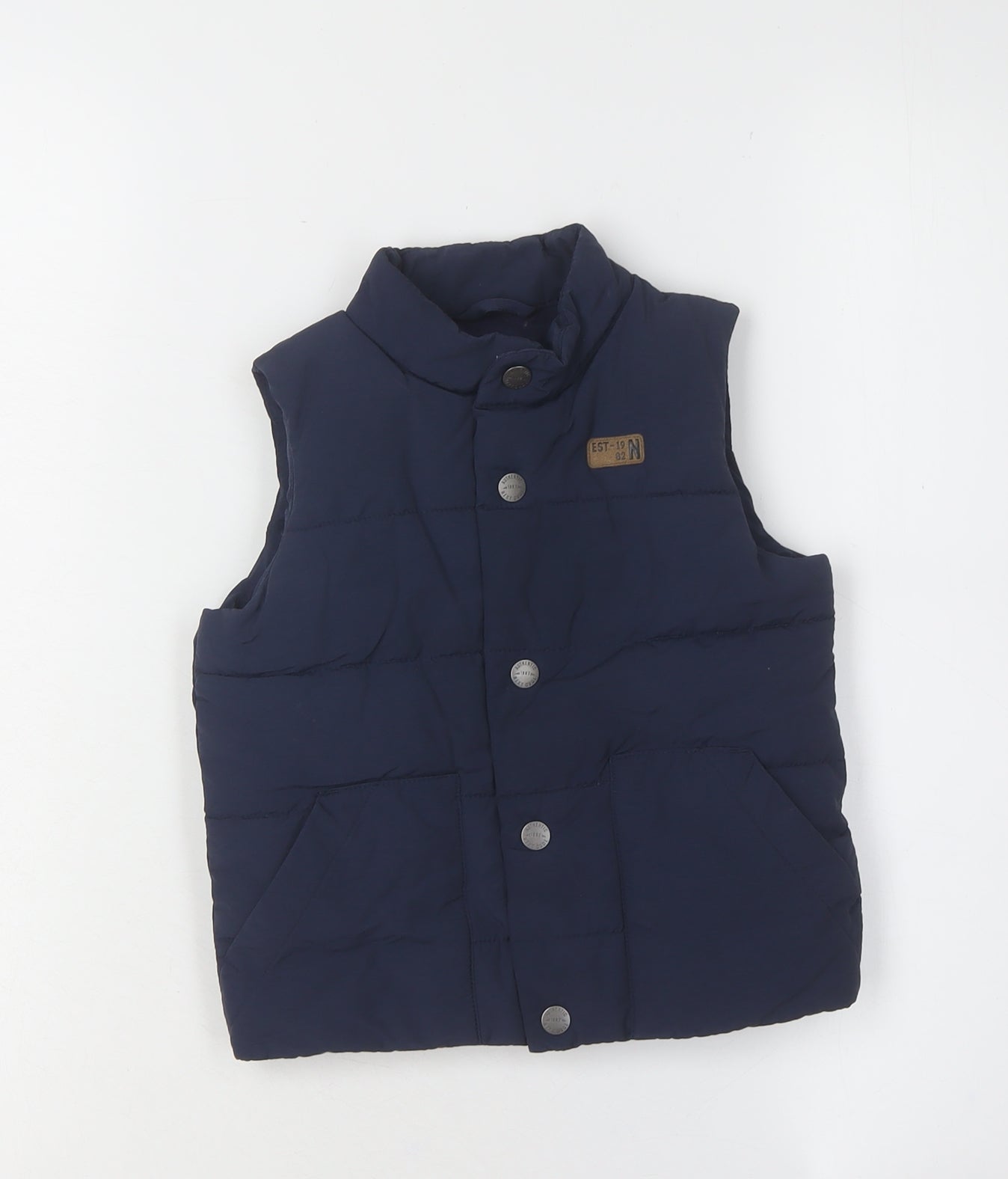 Next Boys Blue Padded Vest Jacket 2 Years Sleeveless