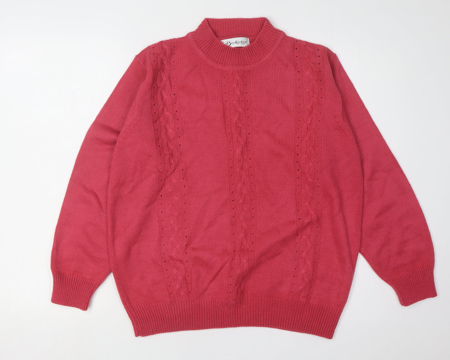 Womens UK Size 10/12 Berkertex Red Pullover Jumper
