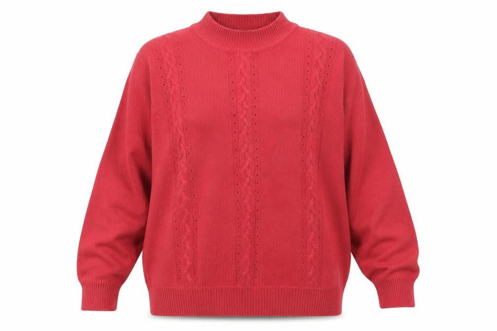 Womens UK Size 10/12 Berkertex Red Pullover Jumper