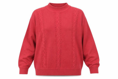Womens UK Size 10/12 Berkertex Red Pullover Jumper