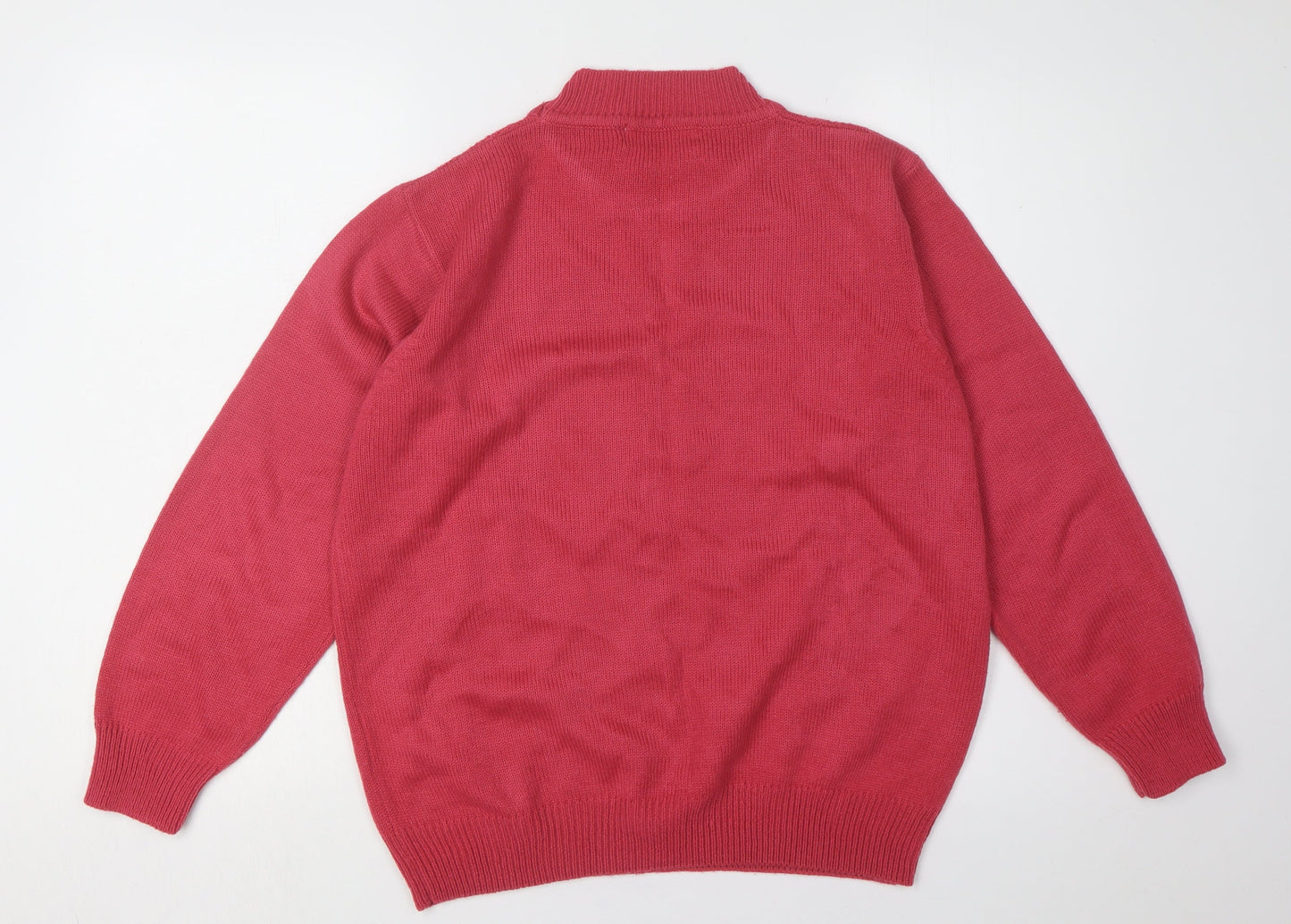 Womens UK Size 10/12 Berkertex Red Pullover Jumper