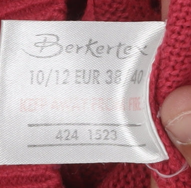 Womens UK Size 10/12 Berkertex Red Pullover Jumper