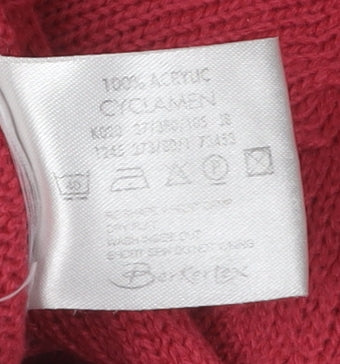 Womens UK Size 10/12 Berkertex Red Pullover Jumper
