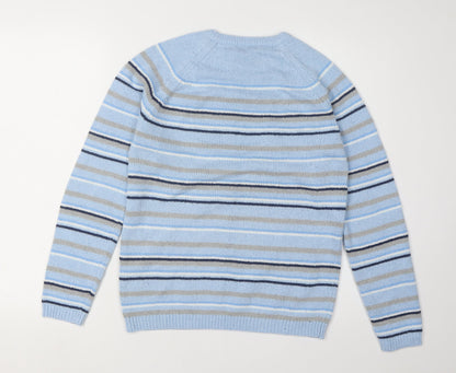 Berkertx Women’s Blue Striped Jumper Size 10-12