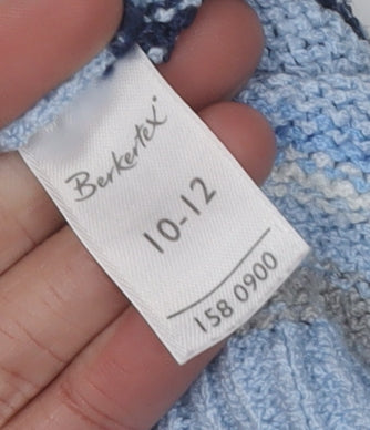 Berkertx Women’s Blue Striped Jumper Size 10-12