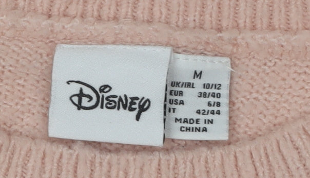 Disney Women's Pink Beauty and the Beast Pullover Jumper M