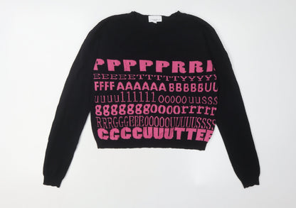 New Look Women's Black Pullover Jumper Size 12