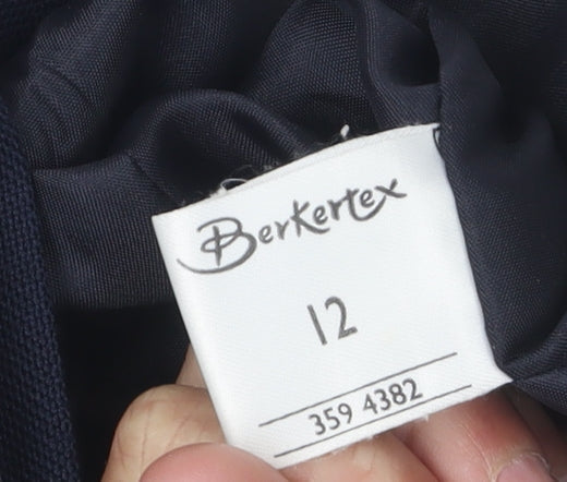 Womens UK Size 12 Berketex Regular Blue Suit Jacket