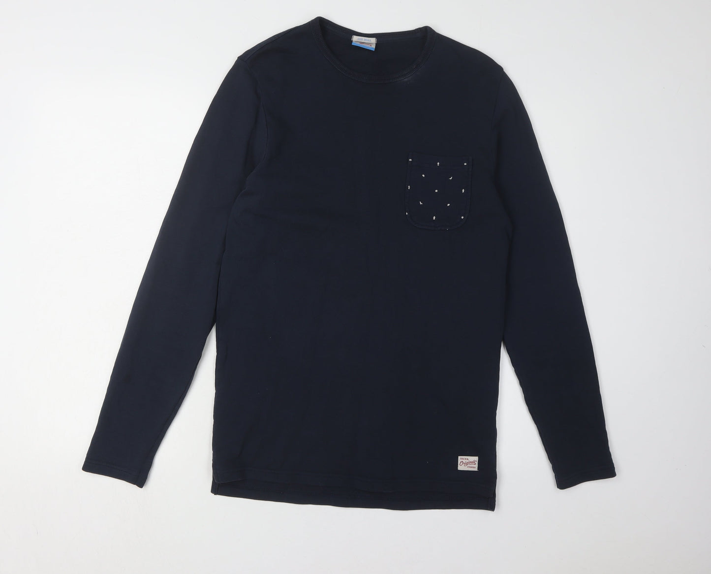 Unisex Adults UK Size S JACK & JONES Blue Pullover Sweatshirt