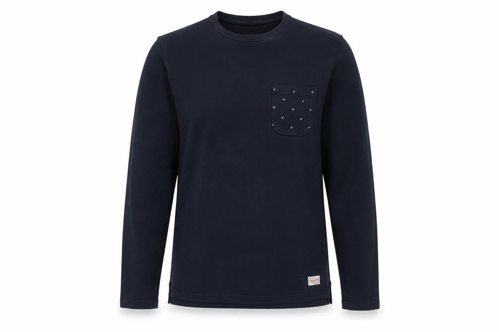 Front view of Jack & Jones Blue unisex small pullover sweatshirt