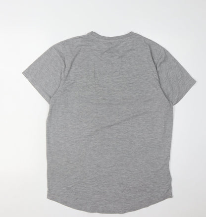 Nicce Men's Grey M Crew Neck Logo T-Shirt