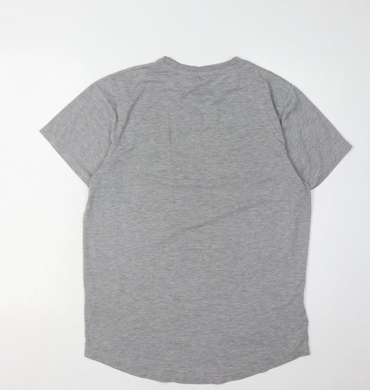 Nicce Men's Grey M Crew Neck Logo T-Shirt