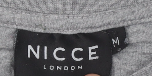 Nicce Men's Grey M Crew Neck Logo T-Shirt